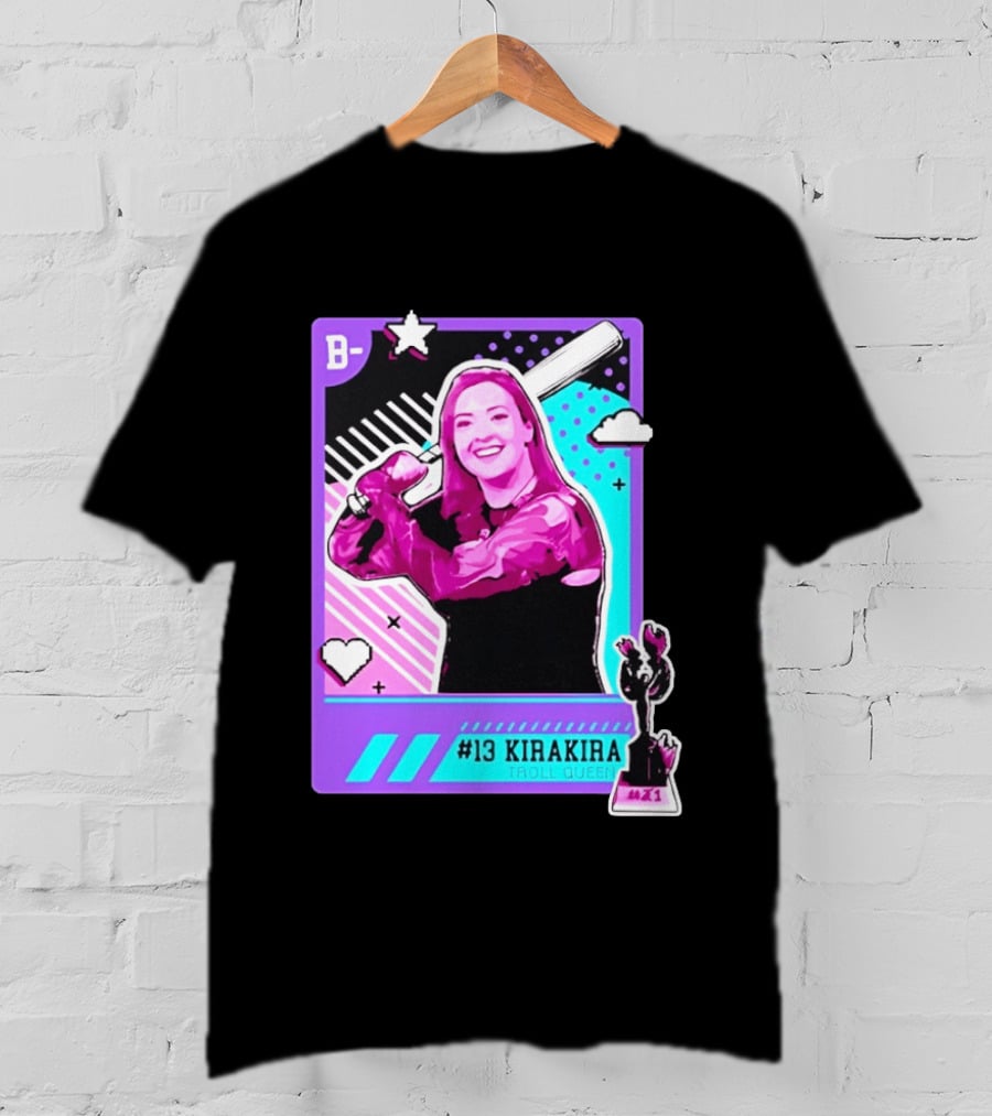 B Kirakira Troll Queen 13 X1 Star Baseball Player Card T-Shirt