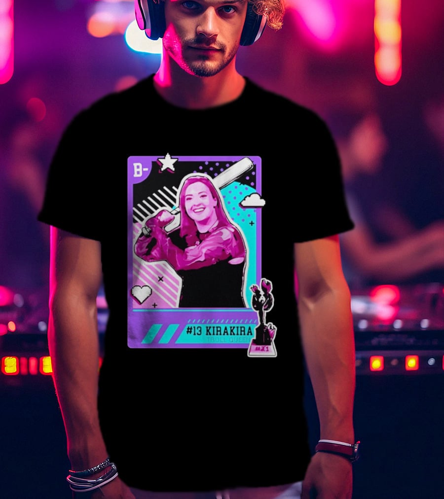 B Kirakira Troll Queen 13 X1 Star Baseball Player Card T-Shirt
