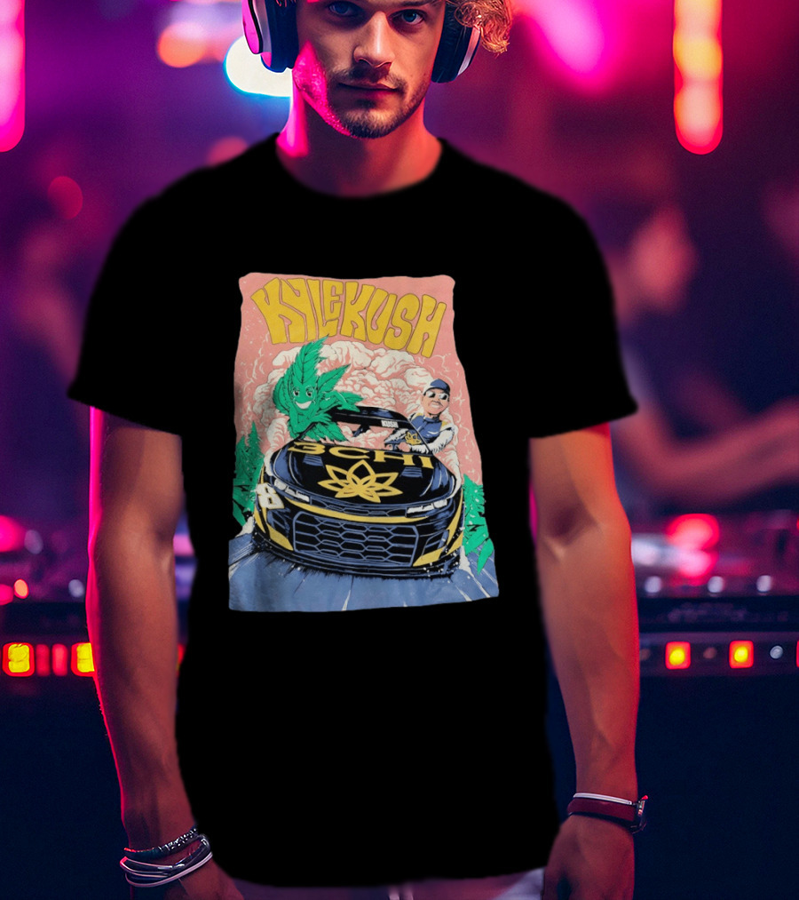 Kyle Kush NASCAR 8 3CHI Racing Car Cannabis T-Shirt