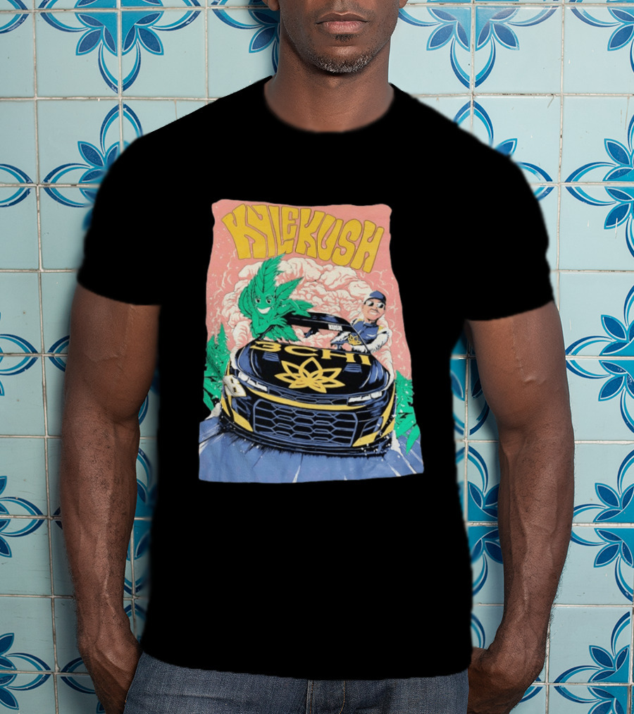 Kyle Kush NASCAR 8 3CHI Racing Car Cannabis T-Shirt