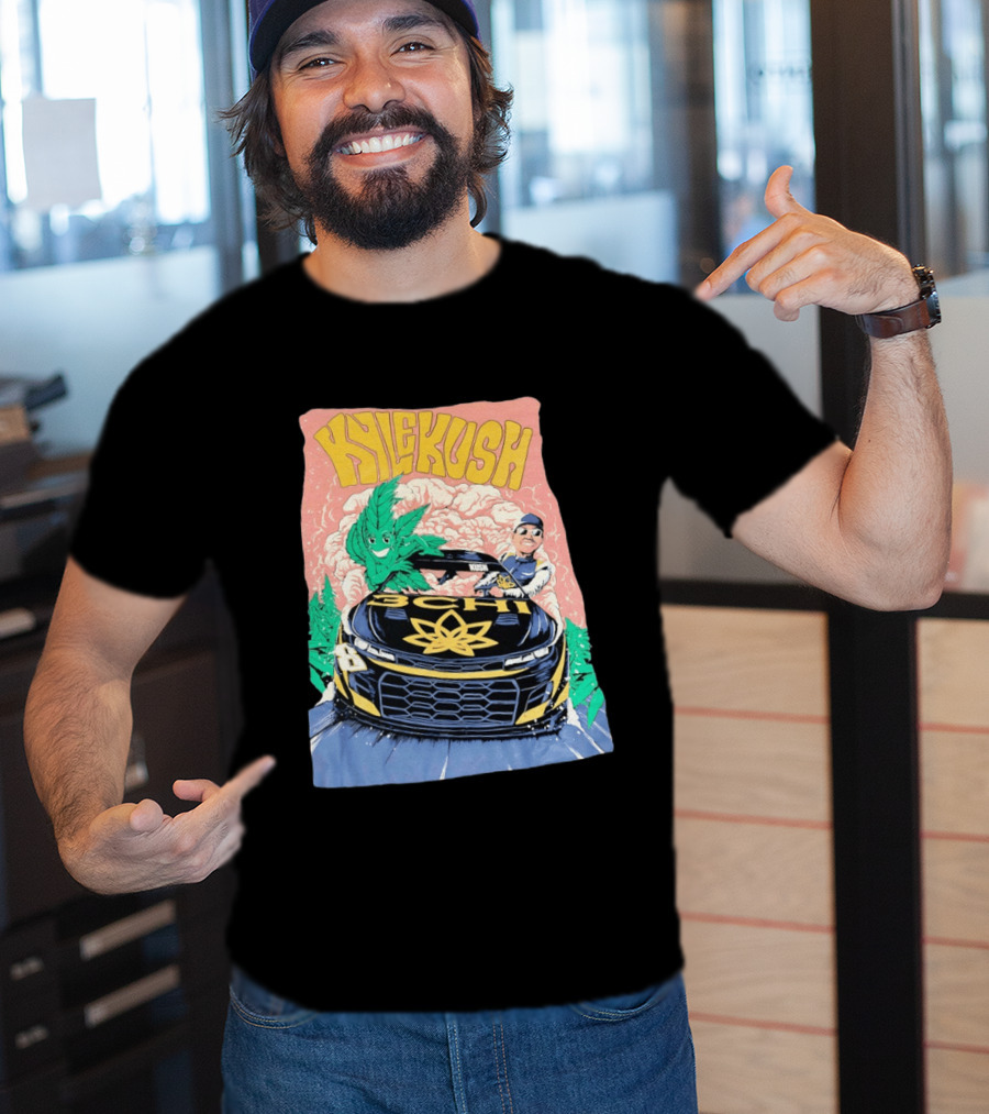 Kyle Kush NASCAR 8 3CHI Racing Car Cannabis T-Shirt
