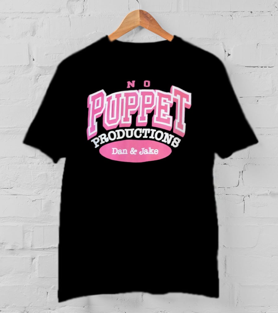 No Puppet Productions Dan & Jake Pink T-Shirt