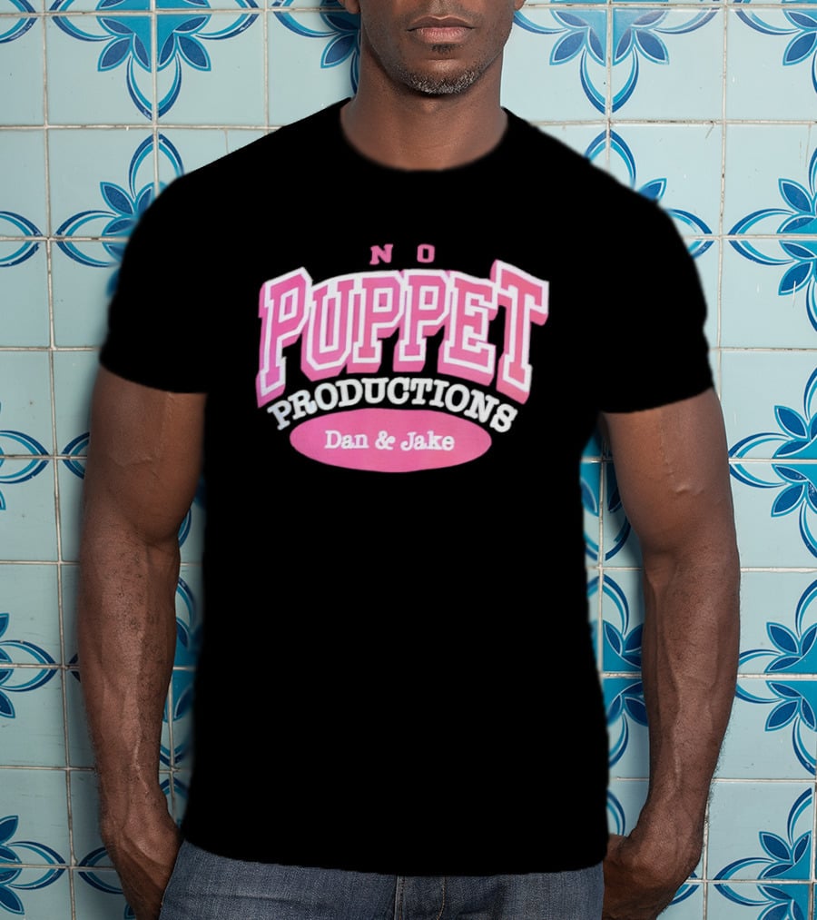 No Puppet Productions Dan & Jake Pink T-Shirt