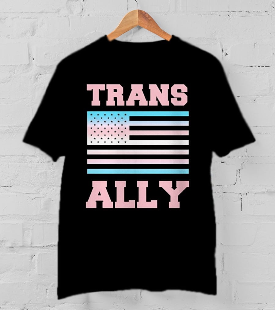 Trans Ally Pride USA Flag T-Shirt