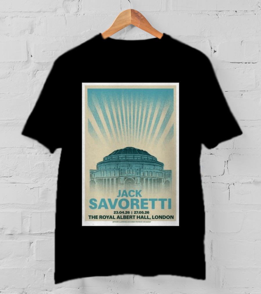 Jack Savoretti The Royal Albert Hall London Tour 23.04.26 27.05.26 T-Shirt