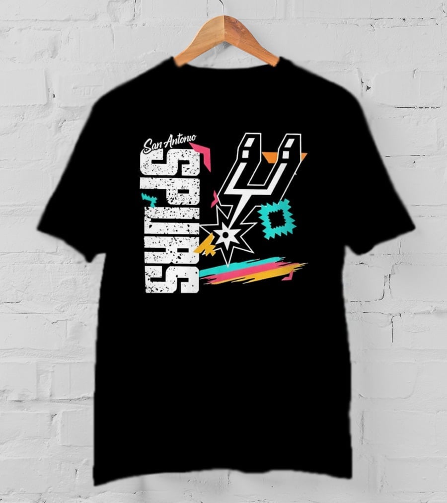 San Antonio Spurs Texas Basketball Retro Style NBA Team T-Shirt