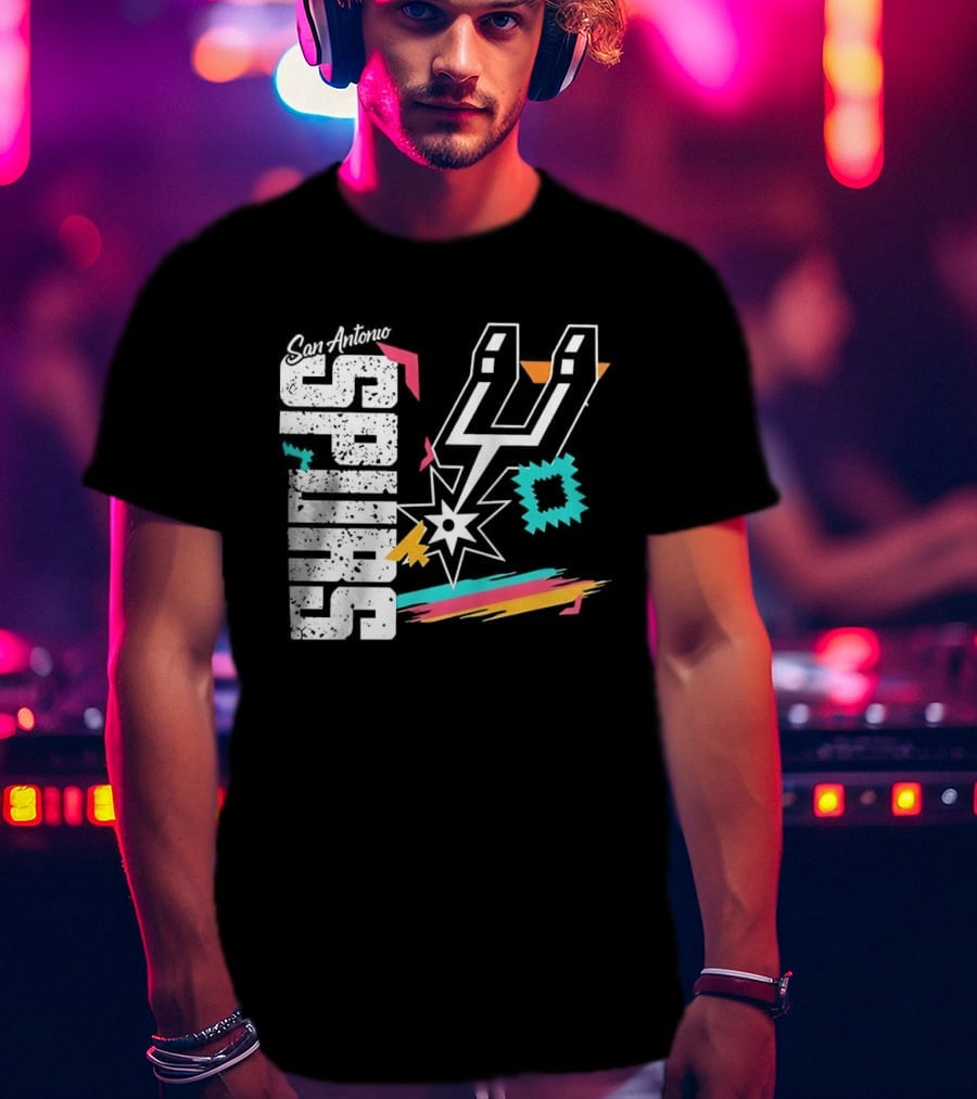San Antonio Spurs Texas Basketball Retro Style NBA Team T-Shirt