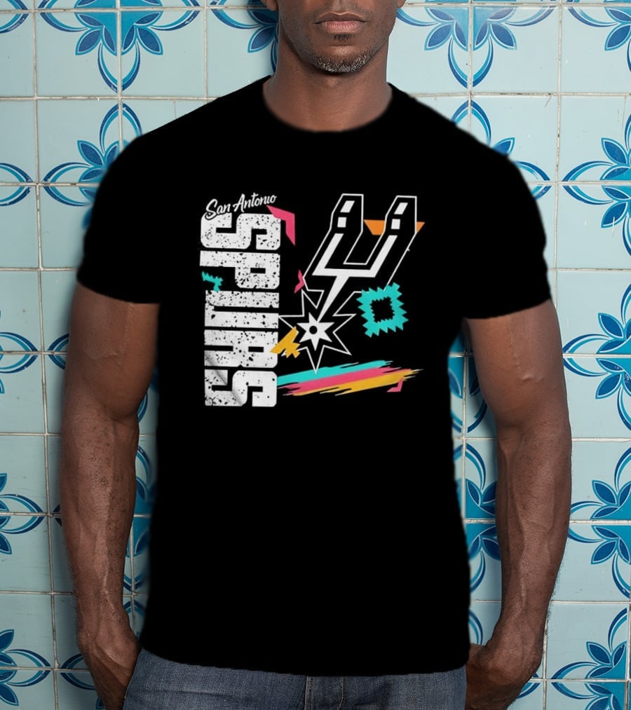 San Antonio Spurs Texas Basketball Retro Style NBA Team T-Shirt