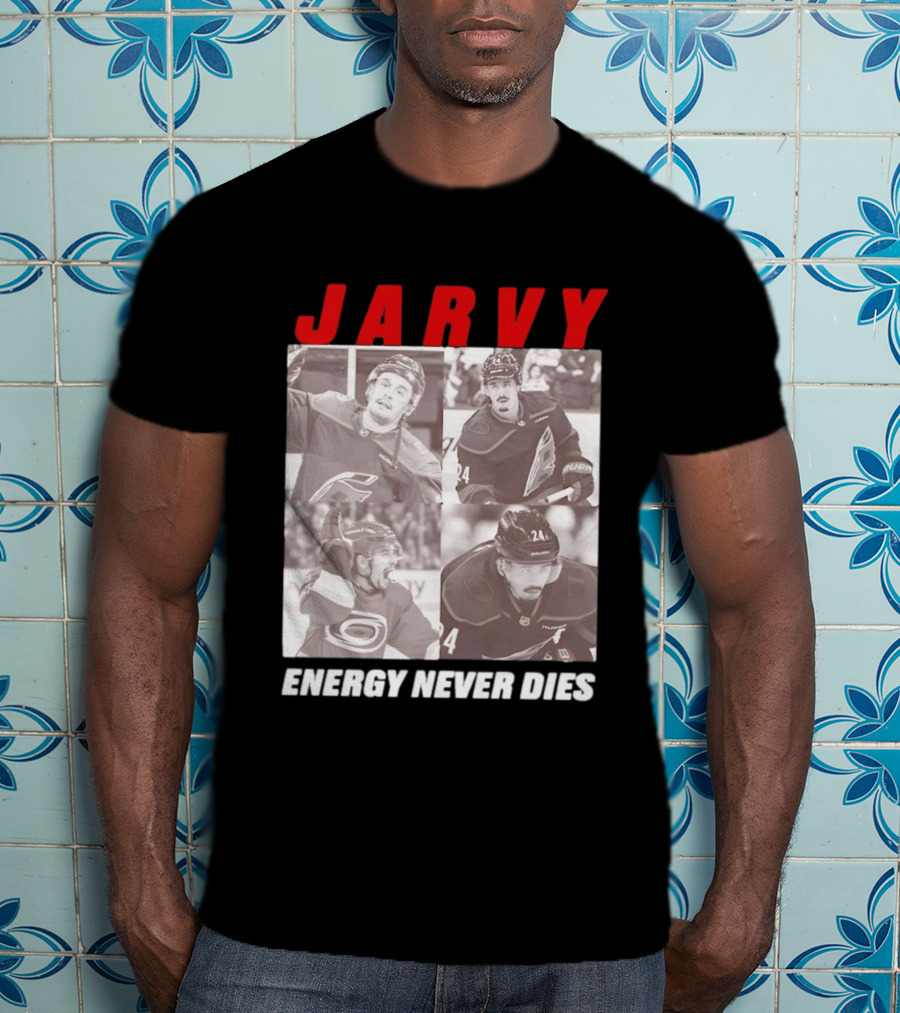 Seth Jarvis Jarvy Carolina Hurricanes Energy Never Dies T-Shirt