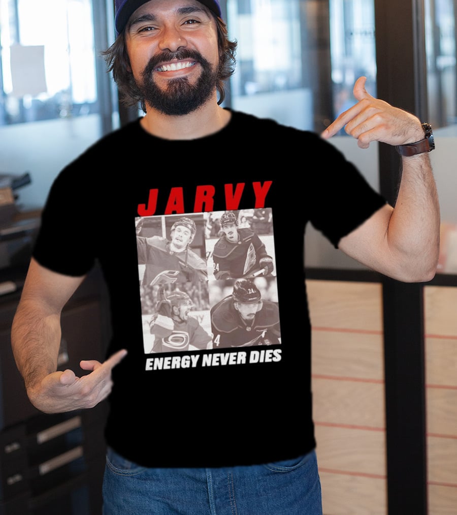 Seth Jarvis Jarvy Carolina Hurricanes Energy Never Dies T-Shirt