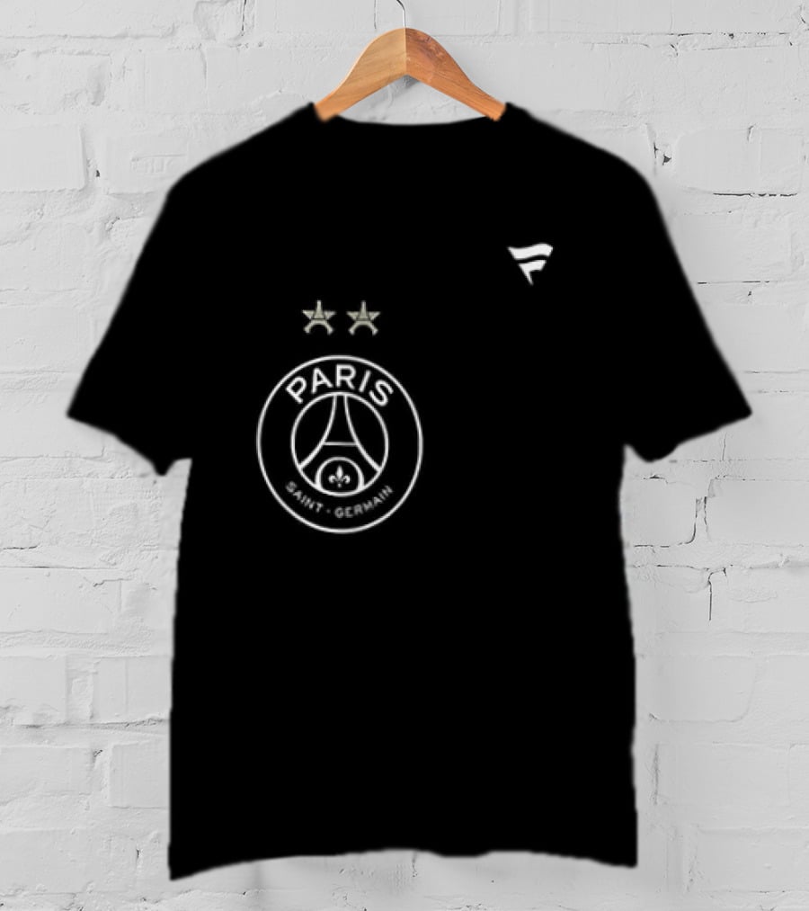 Paris Saint Germain Back To Back Stars Signatures 2 Sided Paris Logo Two Stars T-Shirt