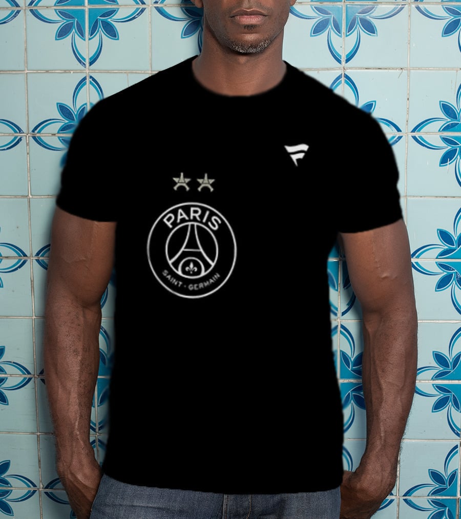 Paris Saint Germain Back To Back Stars Signatures 2 Sided Paris Logo Two Stars T-Shirt