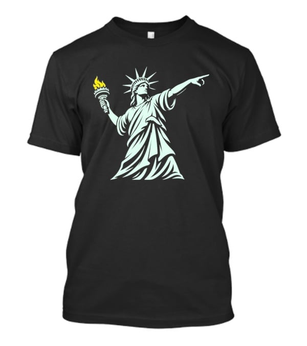 Statue Of Liberty Pointing Torch Of Freedom For Justice T-Shirt