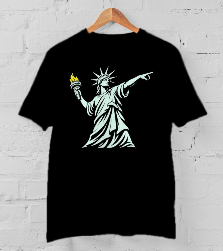 Statue Of Liberty Pointing Torch Of Freedom For Justice T-Shirt