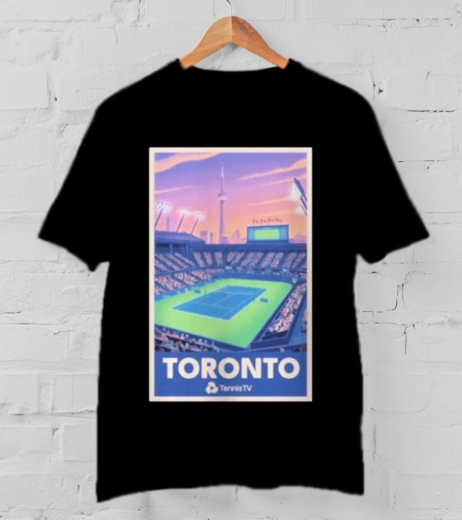 Toronto Tennis Stadium Illustration Tennis TV T-Shirt