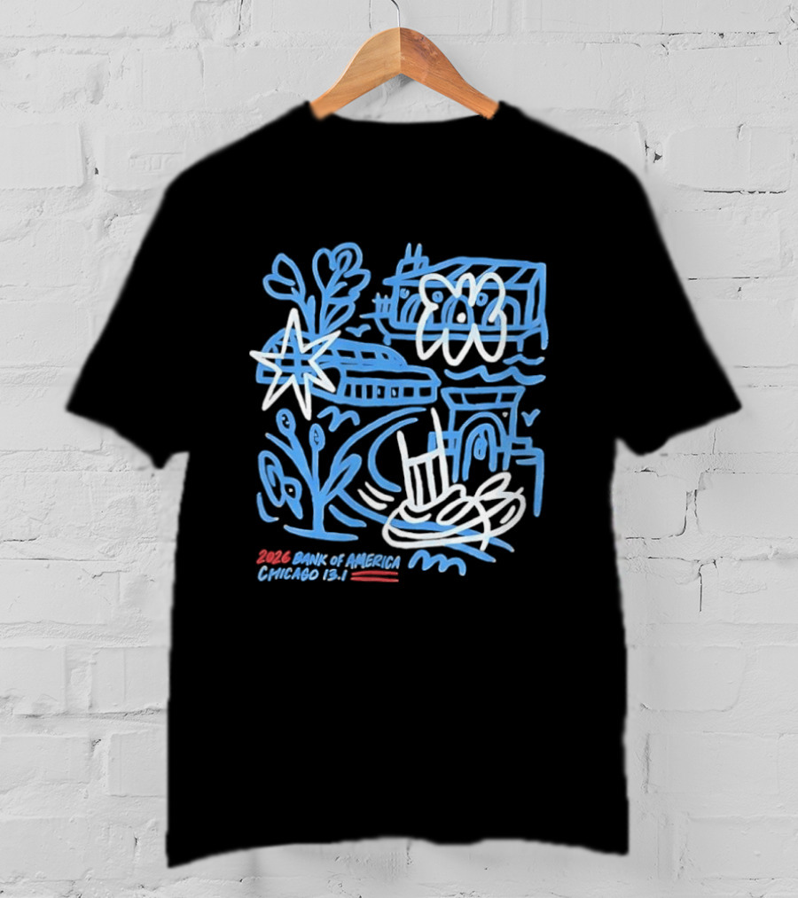 2026 Bank Of America Chicago 13.1 Race Skyline And Landmarks T-Shirt