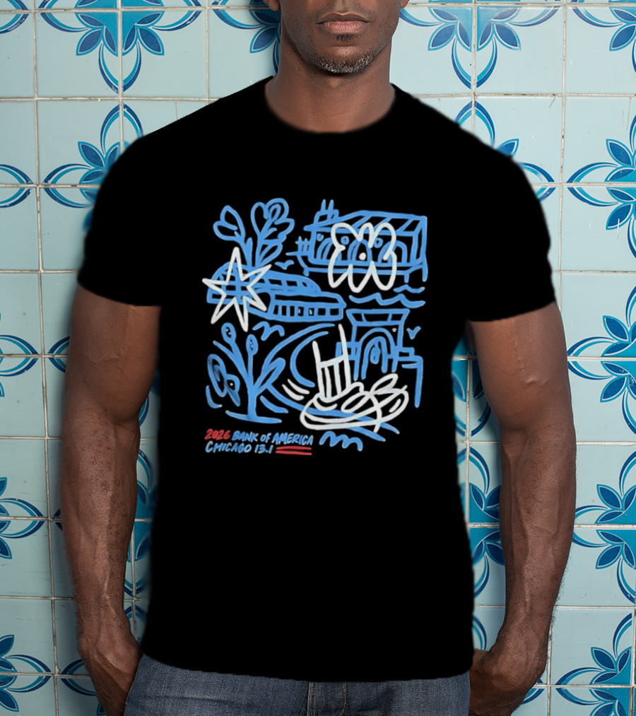 2026 Bank Of America Chicago 13.1 Race Skyline And Landmarks T-Shirt