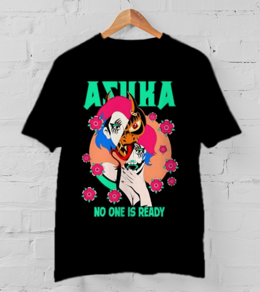 Asuka No One Is Ready Masked Floral T-Shirt