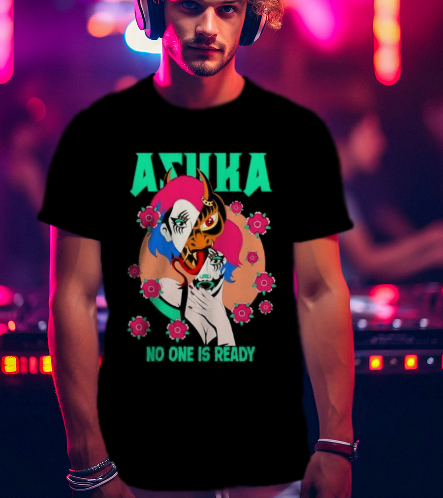 Asuka No One Is Ready Masked Floral T-Shirt