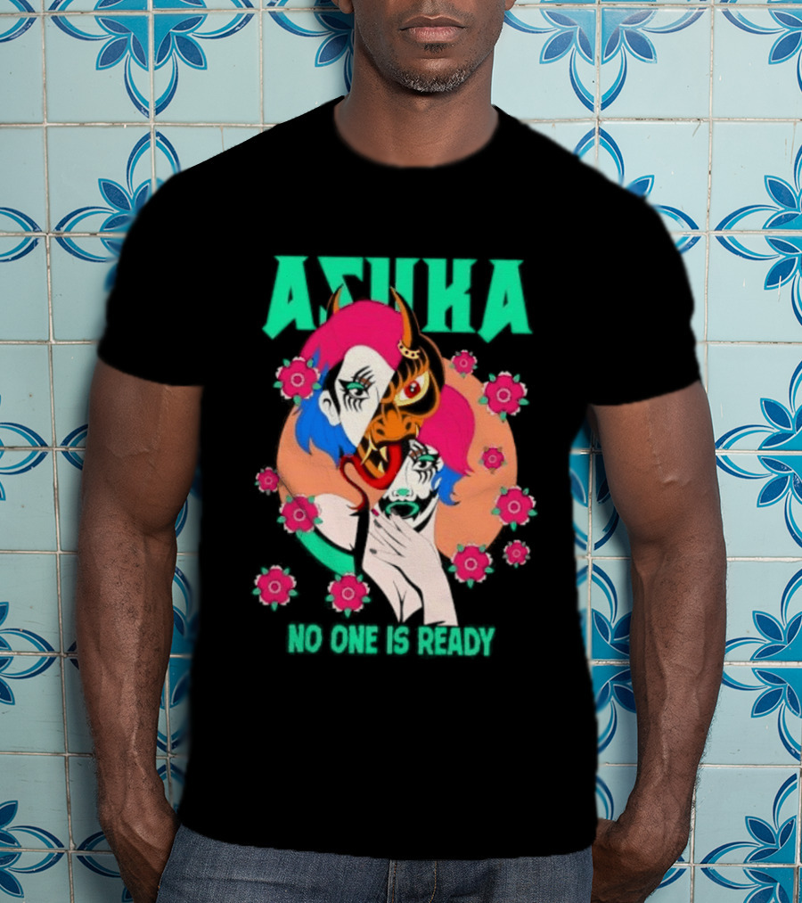 Asuka No One Is Ready Masked Floral T-Shirt