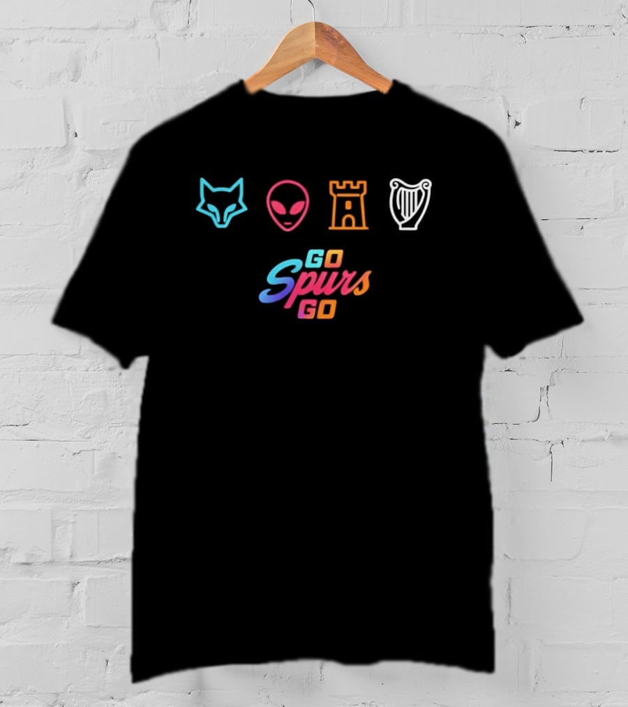 Fox Alien Castle Harp Go Spurs Go T-Shirt