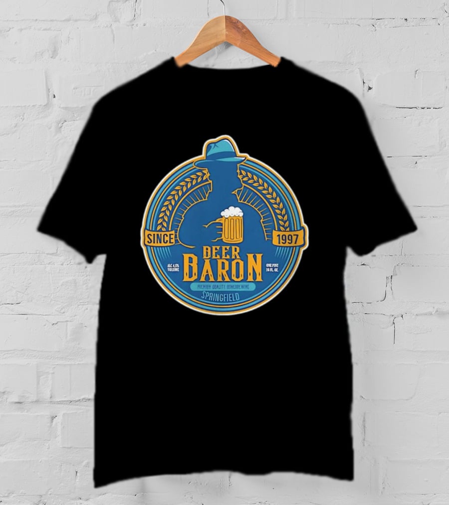 Beer Baron Since 1997 Premium Quality Homebrewing Springfield T-Shirt