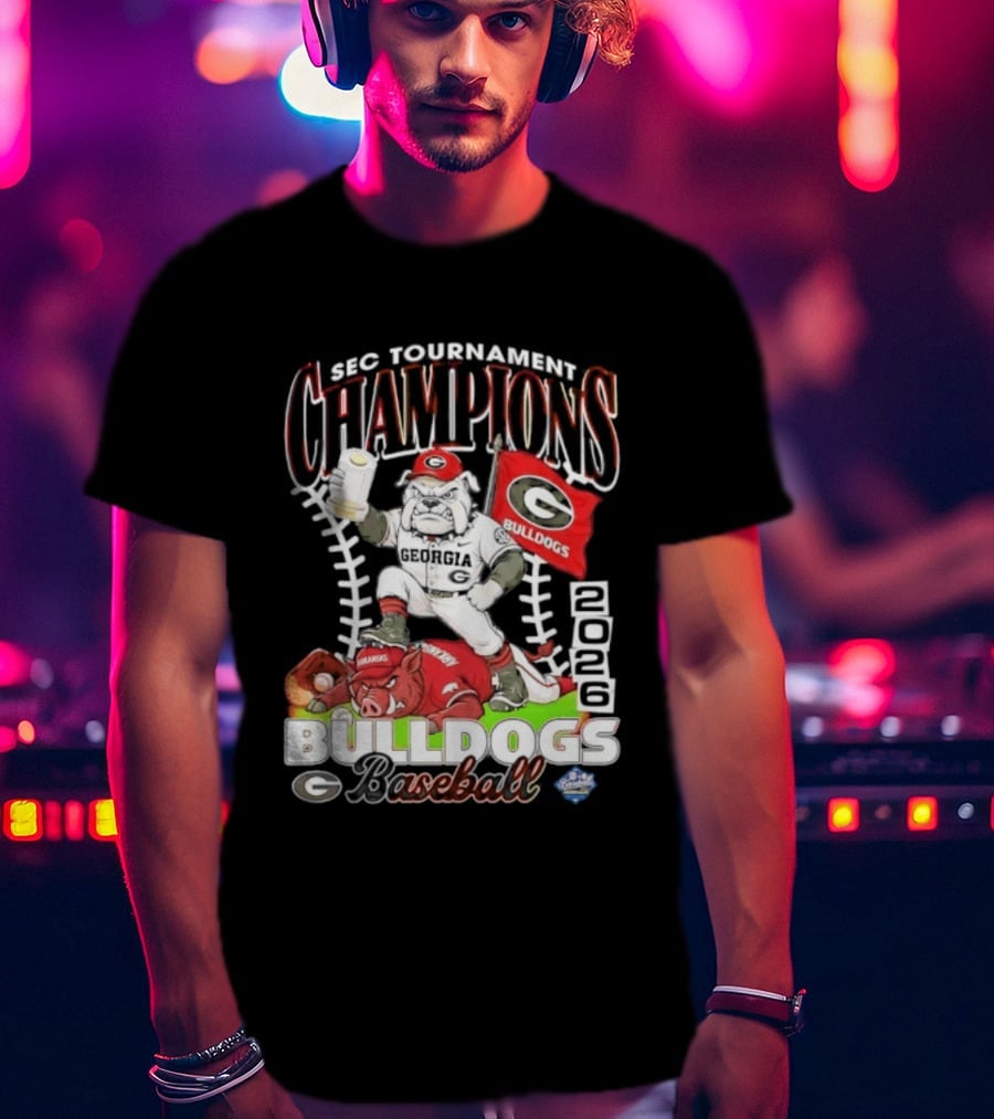 Georgia Bulldogs SEC Tournament Champions 2026 Baseball Victory T-Shirt