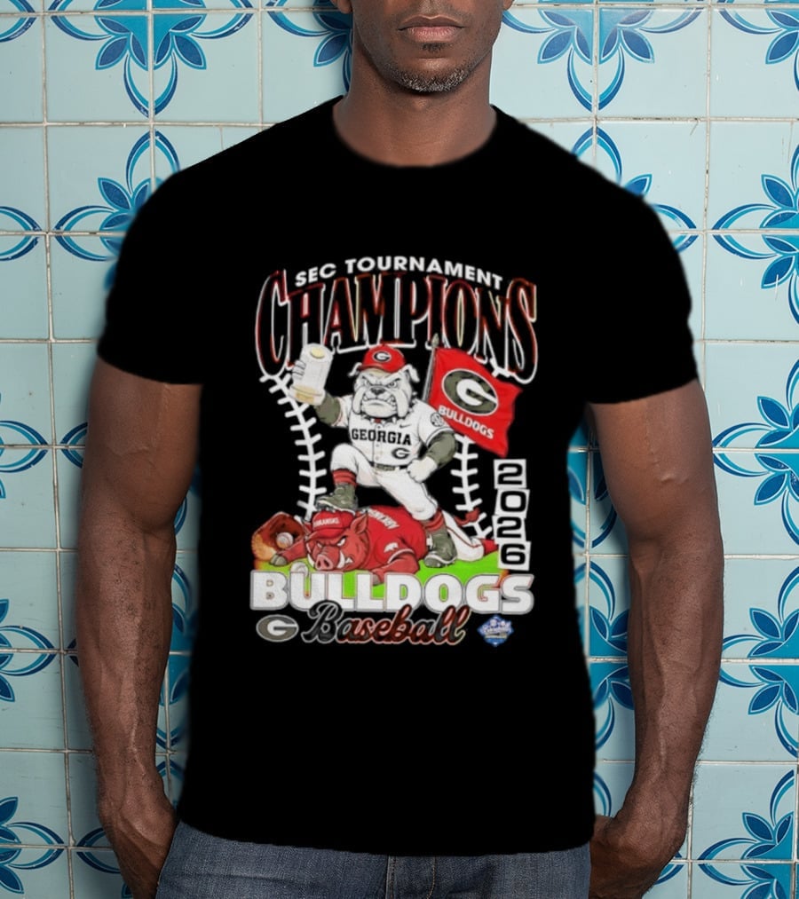 Georgia Bulldogs SEC Tournament Champions 2026 Baseball Victory T-Shirt