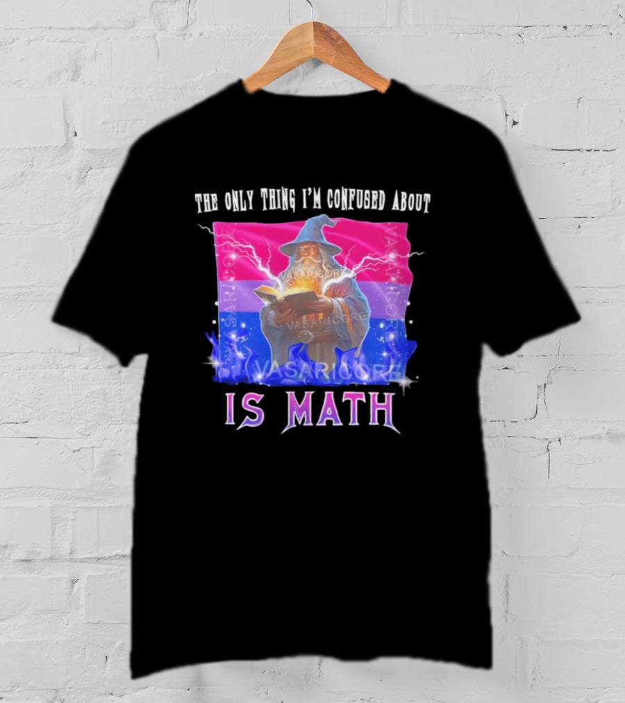 Bisexual Confused About Math Wizard With Flag T-Shirt