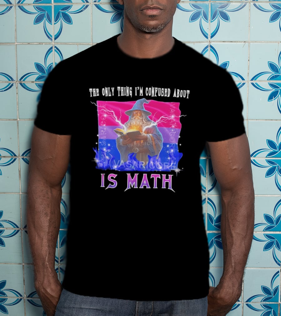 Bisexual Confused About Math Wizard With Flag T-Shirt