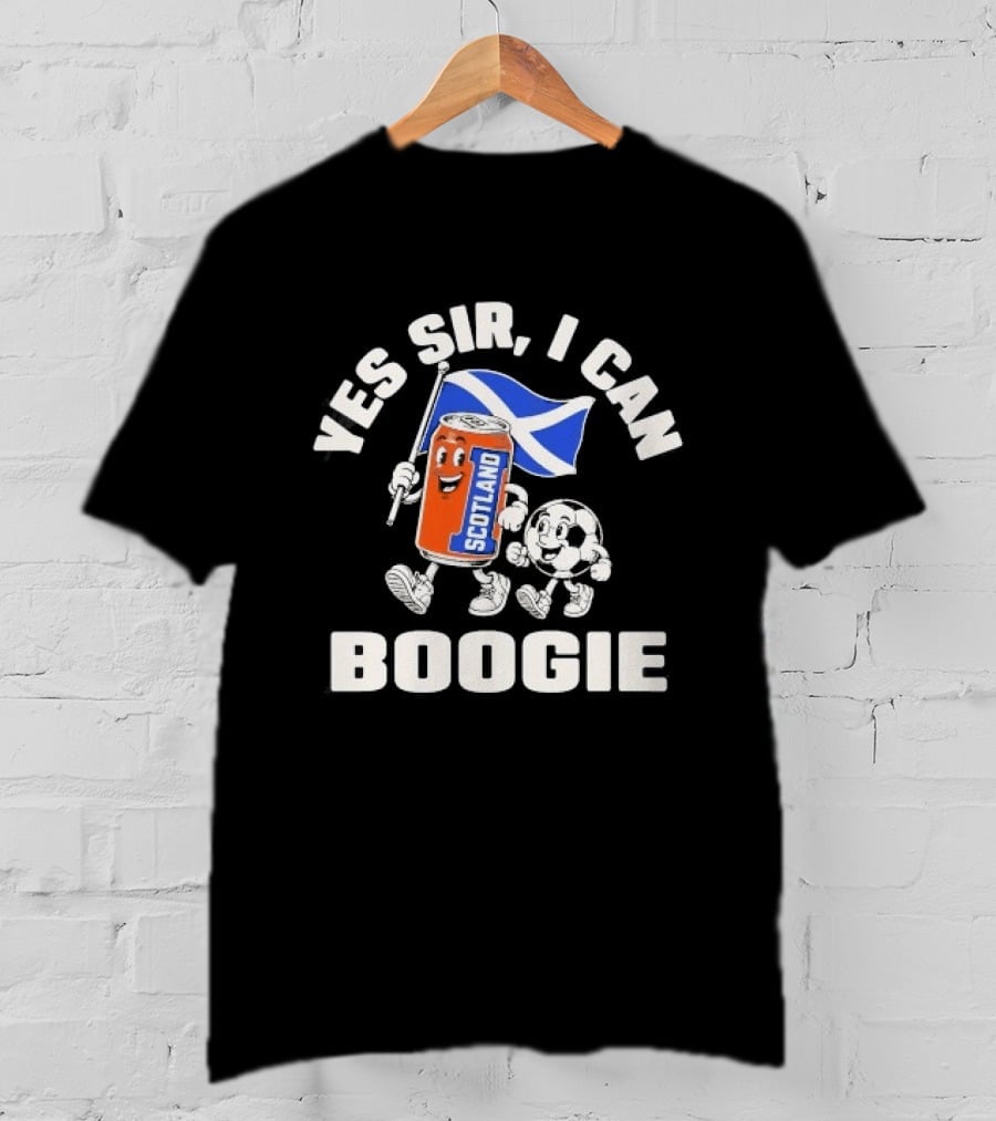 Yes Sir I Can Boogie Scotland Flag Football Soccer Can T-Shirt