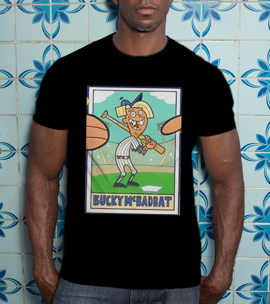Bucky McBadbat Baseball Card The Fairly OddParents Trading Cards T-Shirt