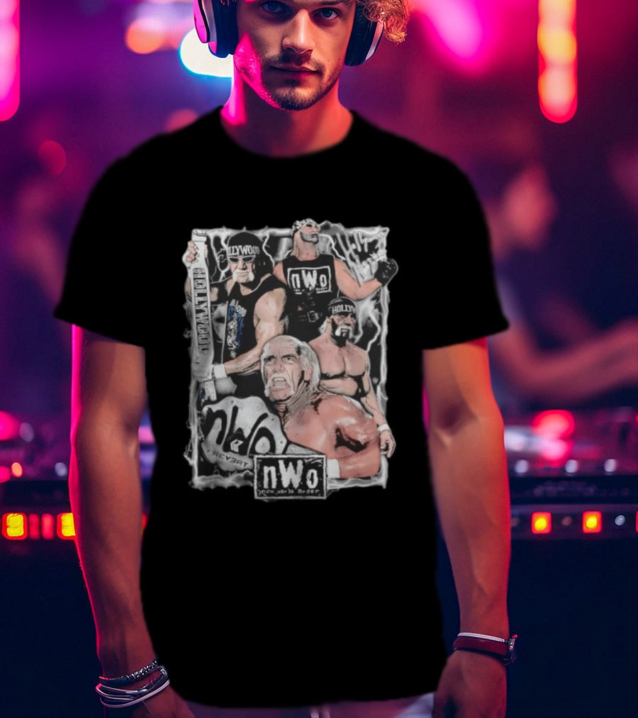 Hollywood Hulk Hogan Scott Hall Kevin Nash NWo New World Order Retro Wrestlers T-Shirt