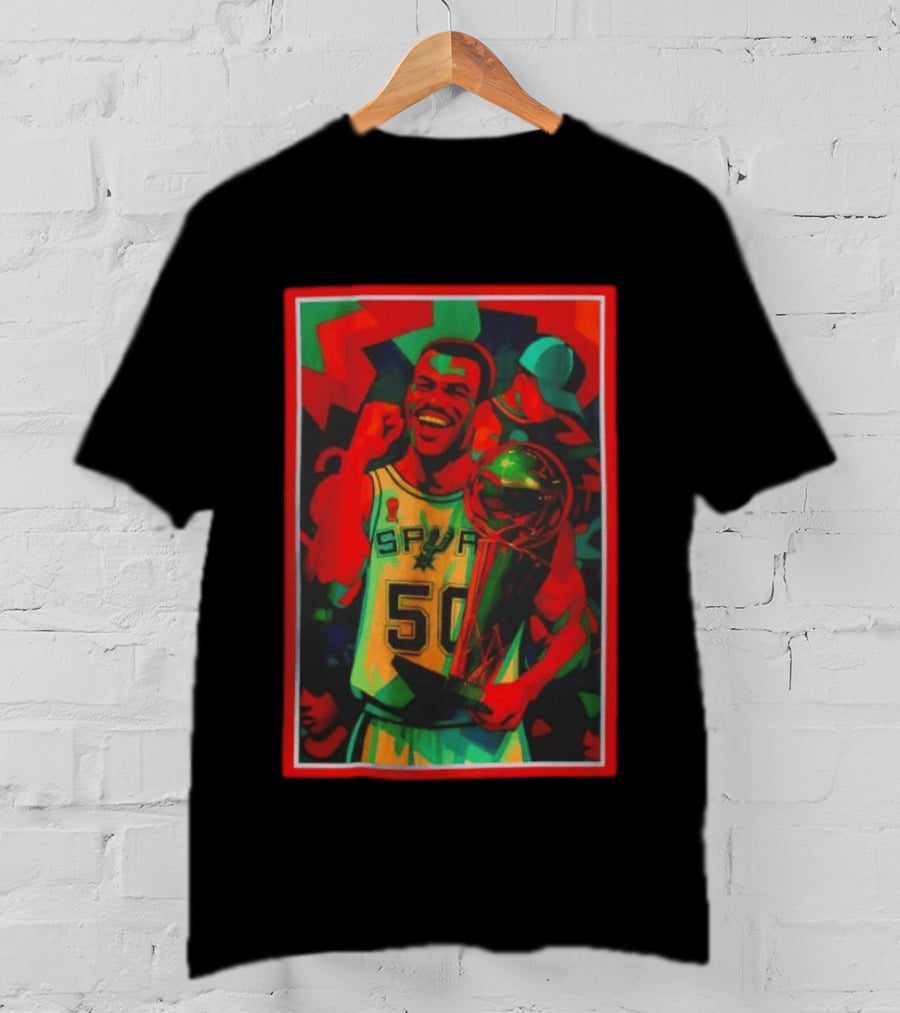David Robinson San Antonio Spurs NBA Champion Number 50 Spurs Jersey T-Shirt