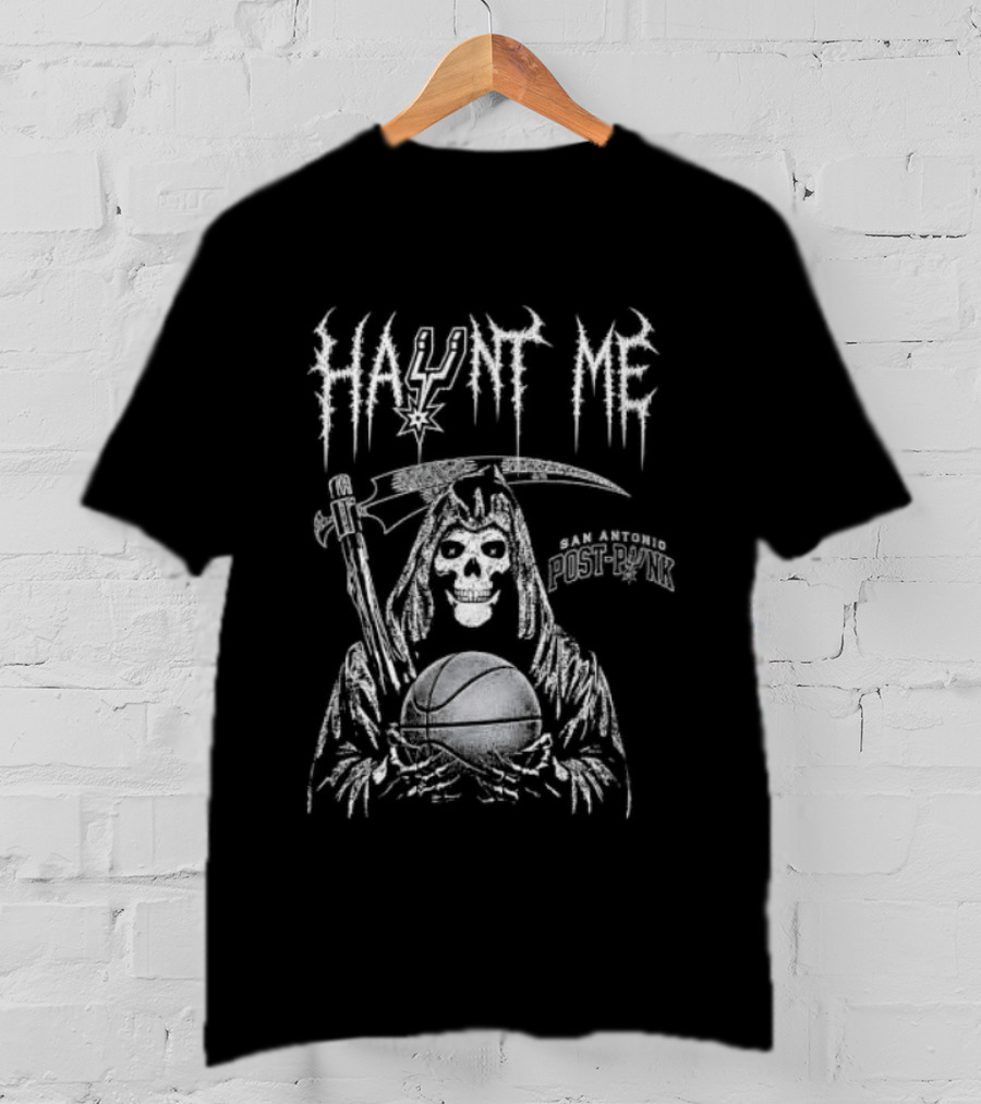 San Antonio Spurs Haunt Me Grim Reaper Basketball T-Shirt
