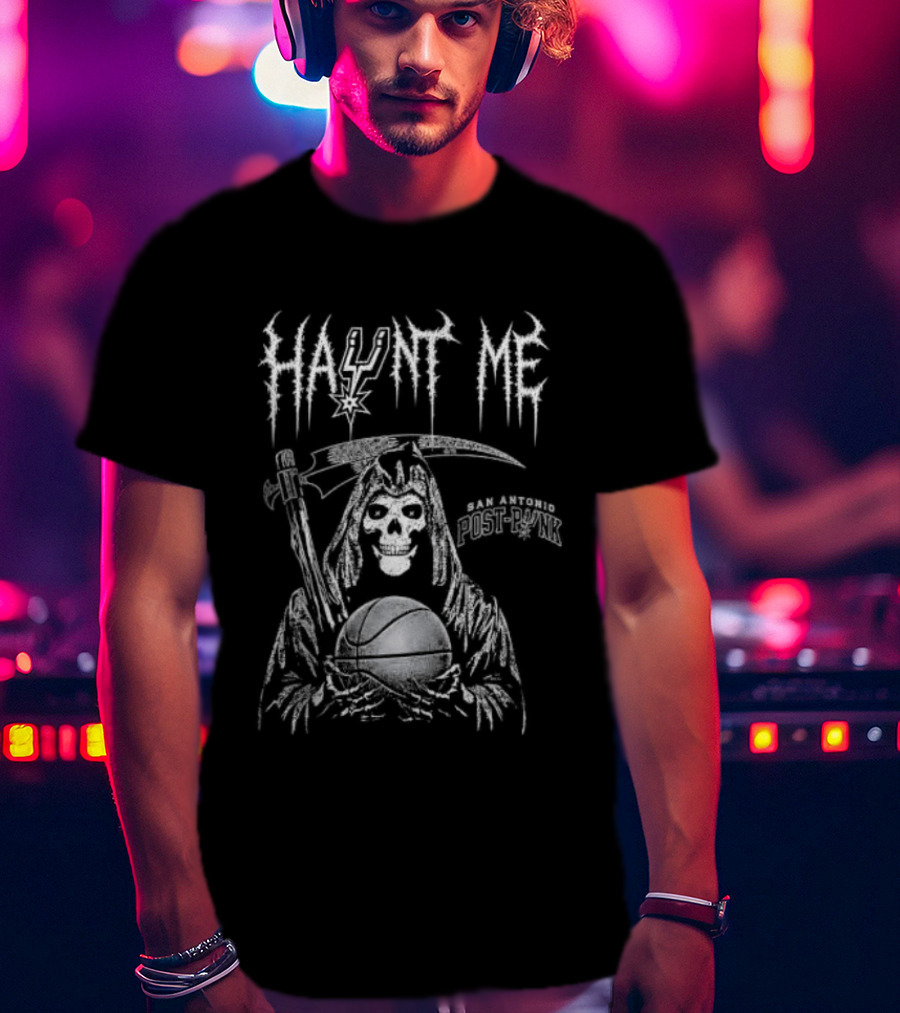 San Antonio Spurs Haunt Me Grim Reaper Basketball T-Shirt