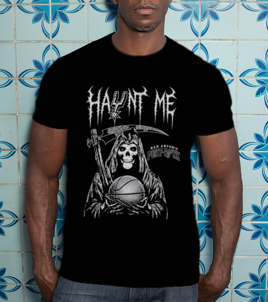 San Antonio Spurs Haunt Me Grim Reaper Basketball T-Shirt