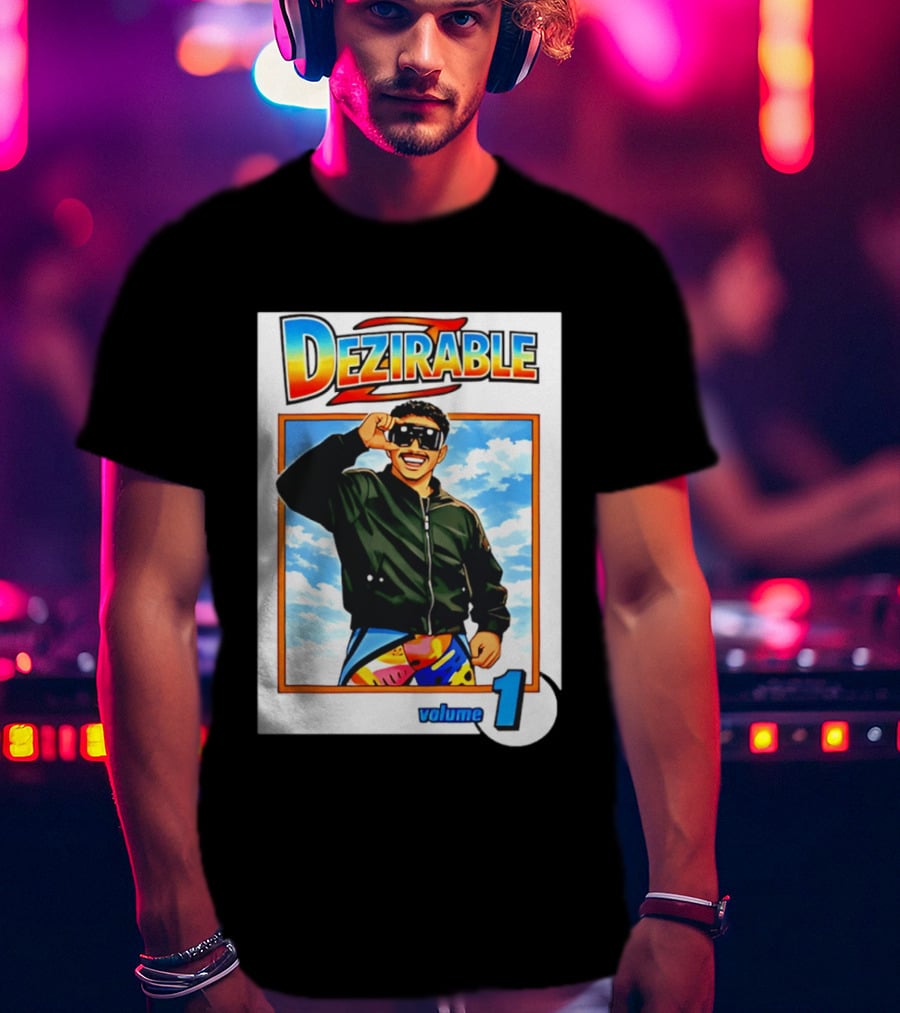 Dezirable Volume 1 Manga Cover Retro Style Sunglasses Colorful T-Shirt