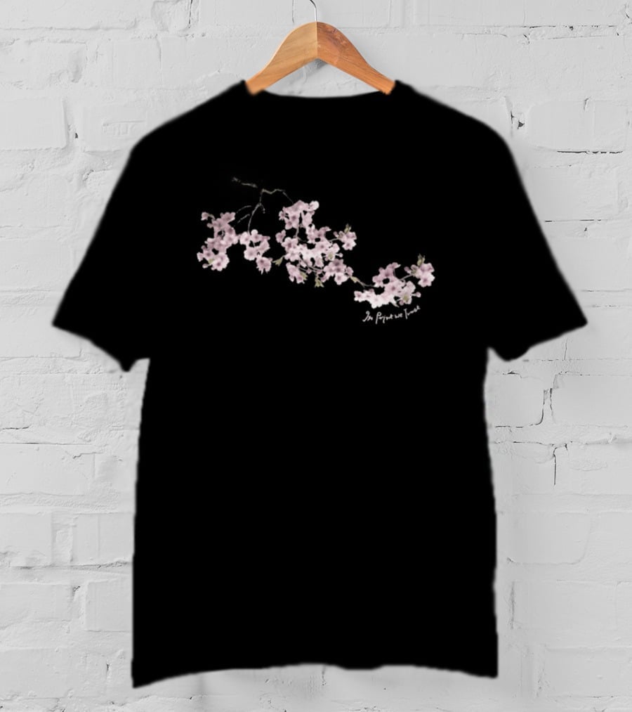 In We Trust Cherry Blossom Sakura Aesthetic T-Shirt