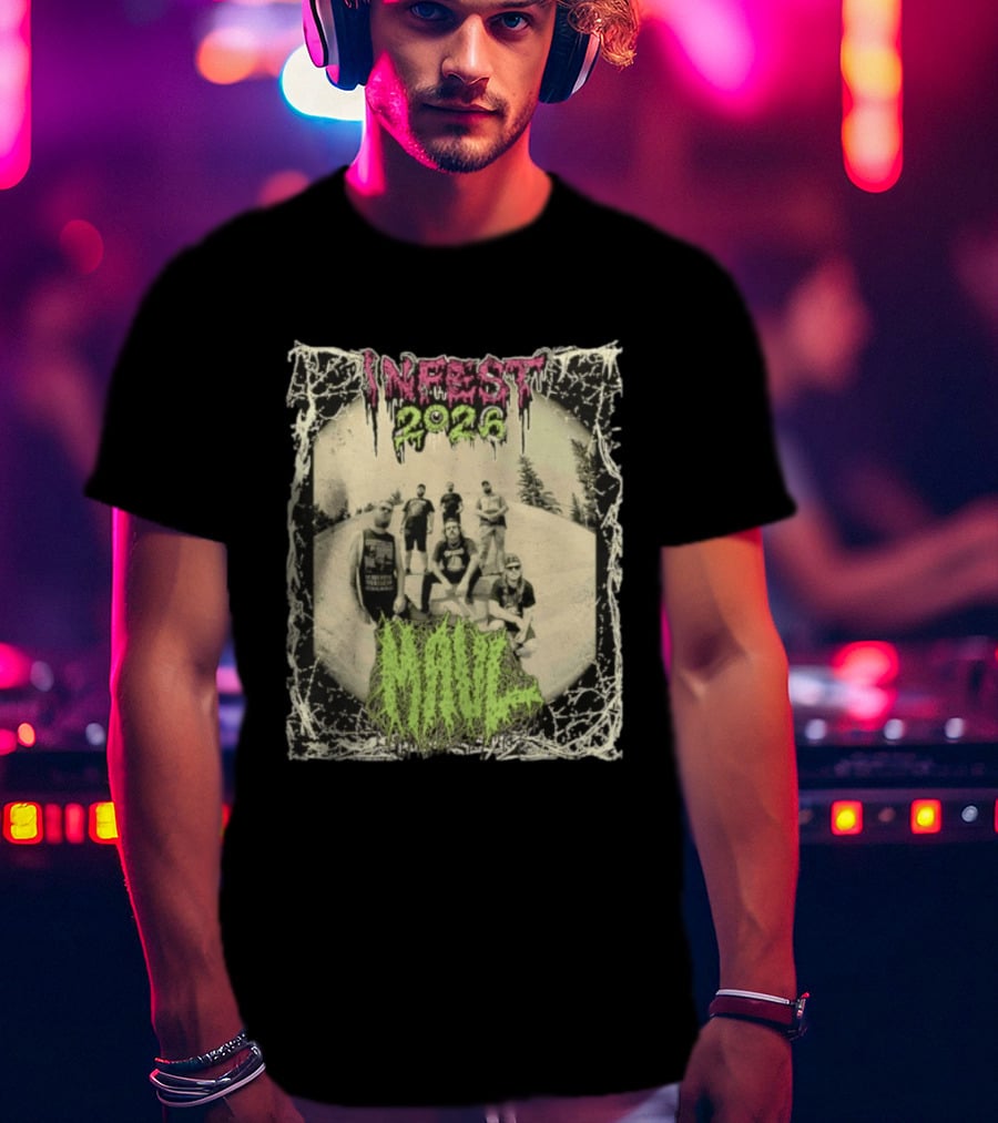 Infest 2026 Maul Old School Death Metal Band Vintage Aesthetic T-Shirt