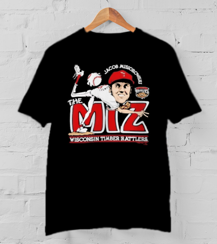 Jacob Misiorowski Wisconsin Timber Rattlers The Miz Caricature T-Shirt