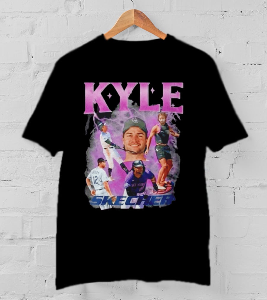 Kyle Skechers Baseball Player Collage T-Shirt