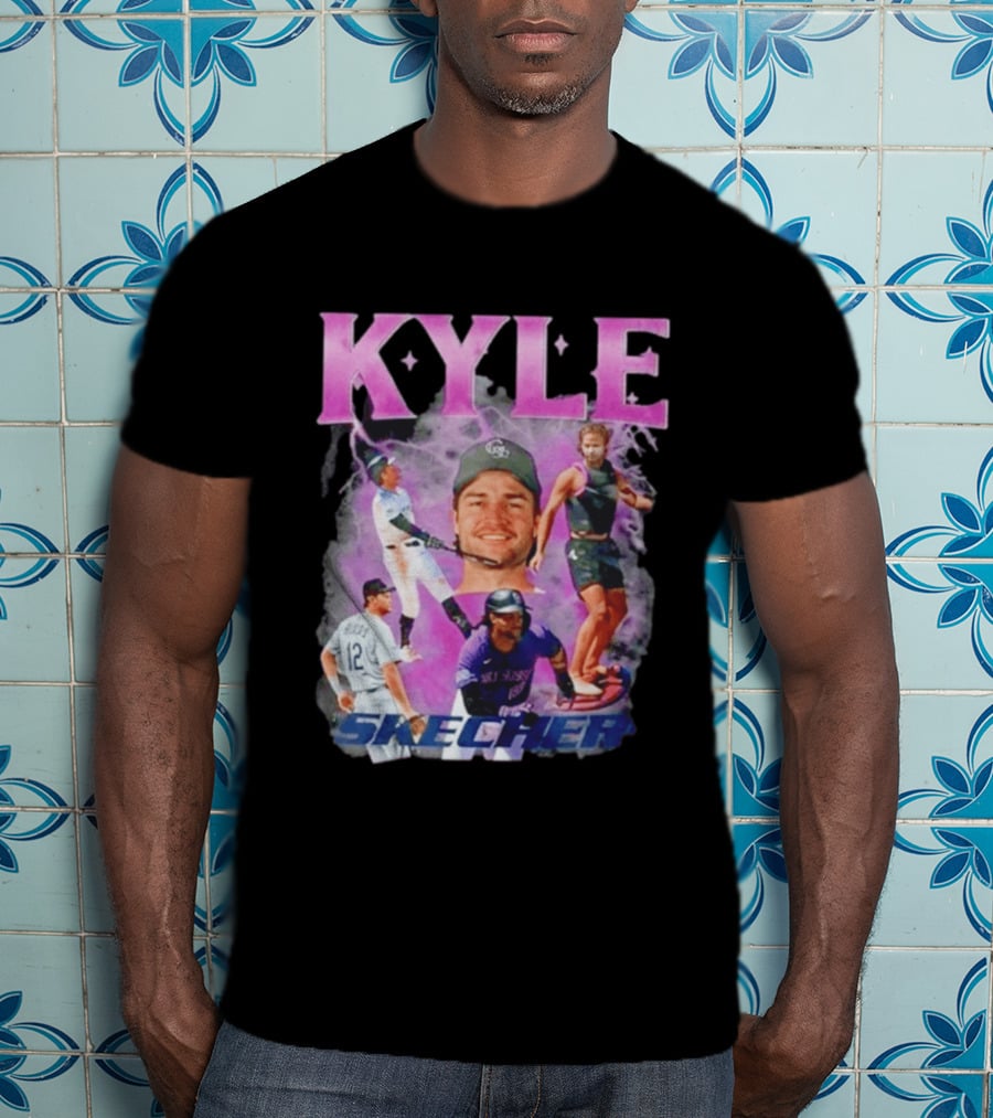 Kyle Skechers Baseball Player Collage T-Shirt