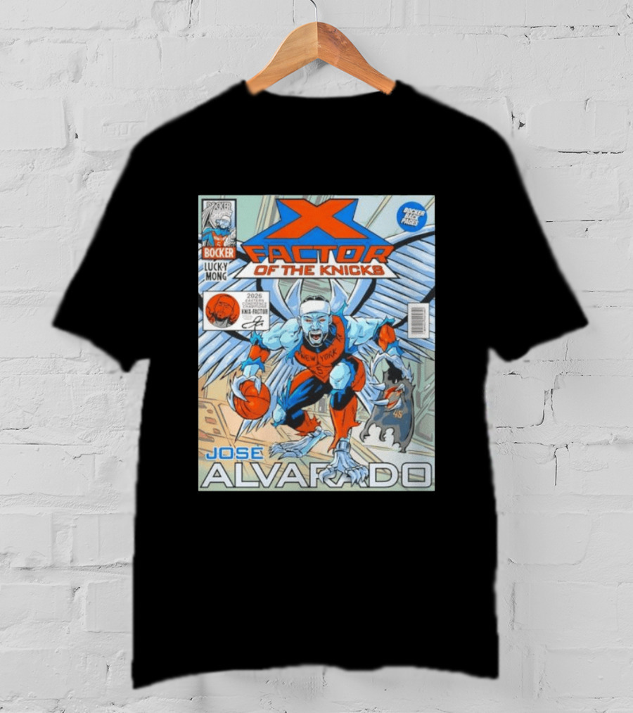 Knicks Jose Alvarado X Factor Comic Style New York Basketball Player T-Shirt
