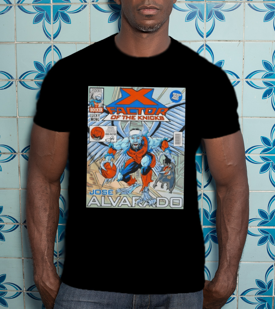 Knicks Jose Alvarado X Factor Comic Style New York Basketball Player T-Shirt