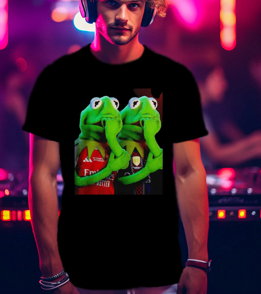Kermit The Frog Thinking Arsenal Paris Saint Germain Final Budapest Emirates Groupama 2023 T-Shirt