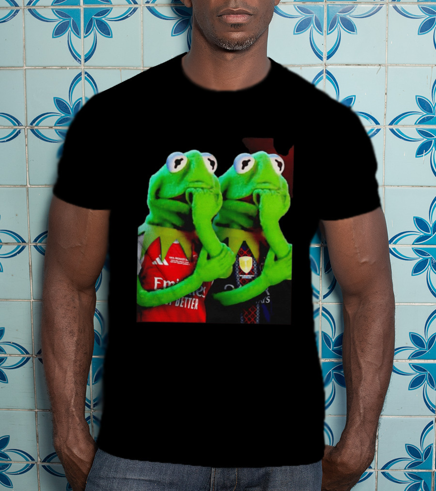 Kermit The Frog Thinking Arsenal Paris Saint Germain Final Budapest Emirates Groupama 2023 T-Shirt