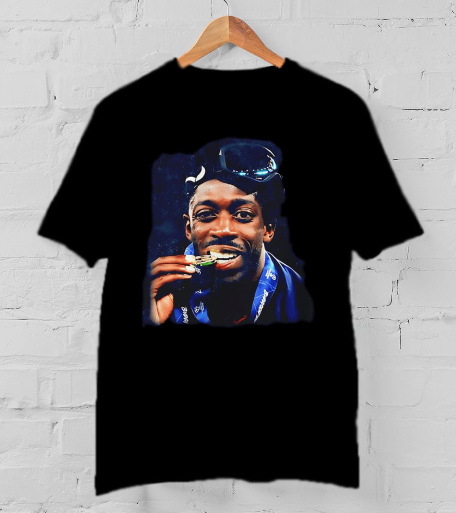 Paris Saint Germain Ousmane Dembele Biting Medal Celebration T-Shirt