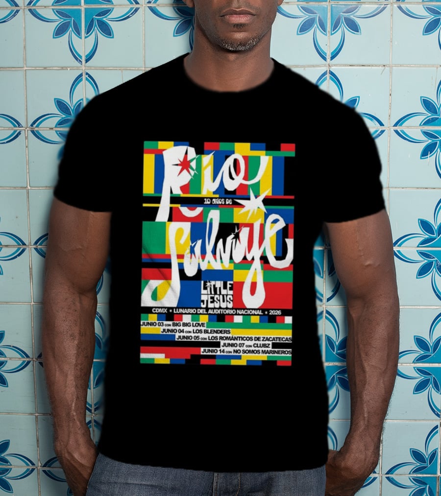 Río Salvaje 10 Años De Little Jesus CDMX Lunario Del Auditorio Nacional 2026 T-Shirt