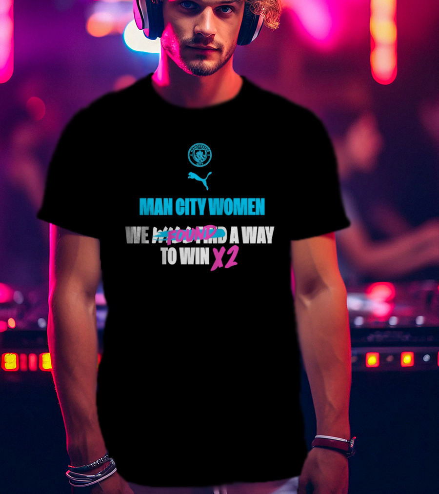 Man City Women We Found A Way To Win X2 Puma T-Shirt